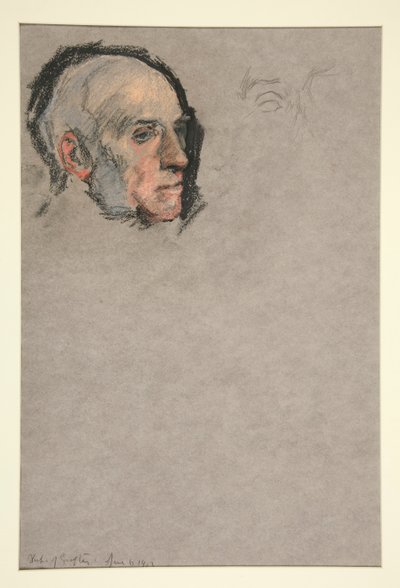Hoofd van een man, Kroningsportret van Edward VII door Edwin Austin Abbey