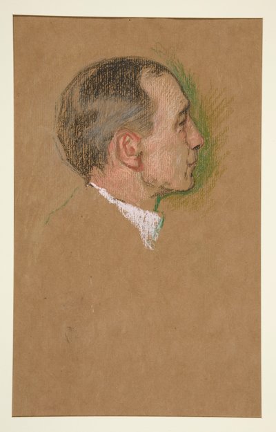 Hoofd van man, Kroning van Edward VII door Edwin Austin Abbey