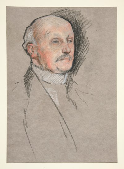 Hoofd van man, kroning door Edwin Austin Abbey
