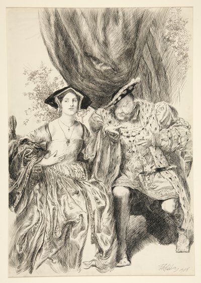 Henry en Anne Boleyn. Koning Henry: door Edwin Austin Abbey