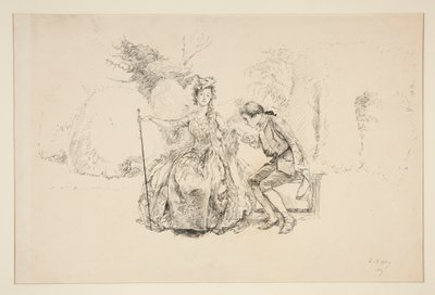 Illustratie voor door Edwin Austin Abbey