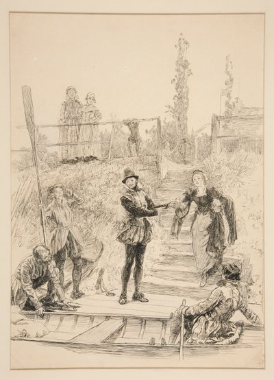 Illustratie voor door Edwin Austin Abbey
