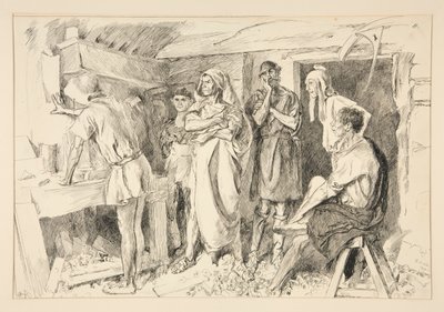 In kweepeer door Edwin Austin Abbey