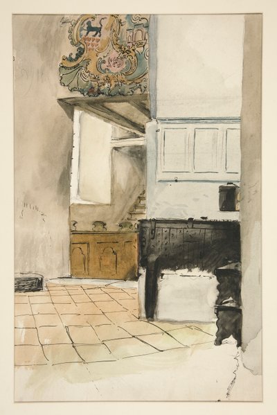 Interieurstudie door Edwin Austin Abbey
