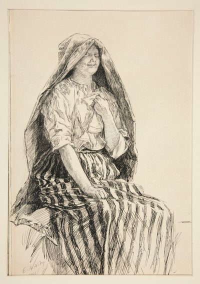 Jaquenetta, uit Act I, Scene ii, Love door Edwin Austin Abbey