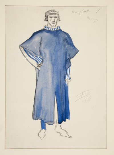 John van Gaunt, kostuumschets voor Henry Irving door Edwin Austin Abbey