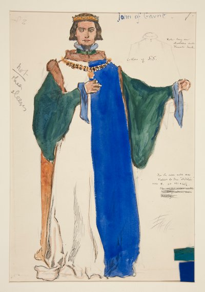 John van Gent, kostuumschets voor Henry Irving door Edwin Austin Abbey