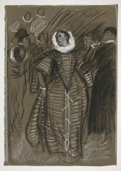 Katharina, Act I, Scene I, Taming of the Shrew door Edwin Austin Abbey