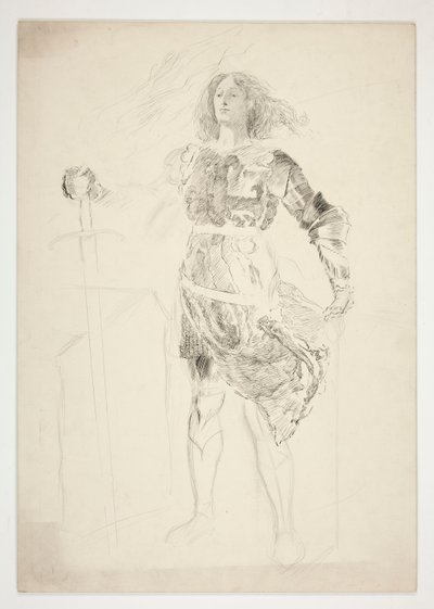 La Pucelle (studie voor .1181) - Act III, Scene II, Koning Hendrik VI (Deel I) door Edwin Austin Abbey