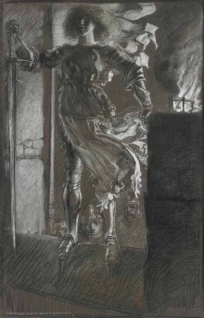 La Pucelle, uit Koning Henry VI, Deel I, act 3, scene 2 door Edwin Austin Abbey