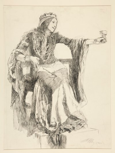 Lady Macbeth, Act III, scène iv, Macbeth door Edwin Austin Abbey