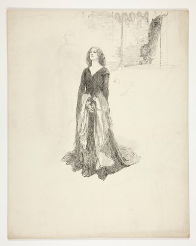 Dame met gevouwen handen, uit Koning Richard II door Edwin Austin Abbey
