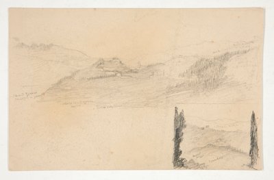 Landschap door Edwin Austin Abbey
