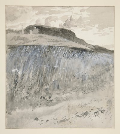Landschap - Velden door Edwin Austin Abbey
