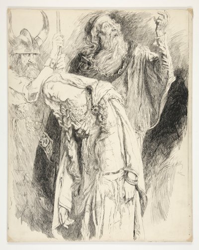 Lear met Cordelia dood in zijn armen, Act V, Scene iii, King Lear door Edwin Austin Abbey