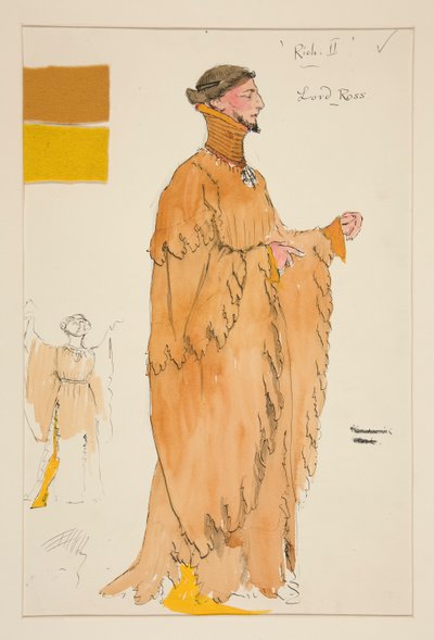 Lord Ross, kostuumschets voor Henry Irving door Edwin Austin Abbey