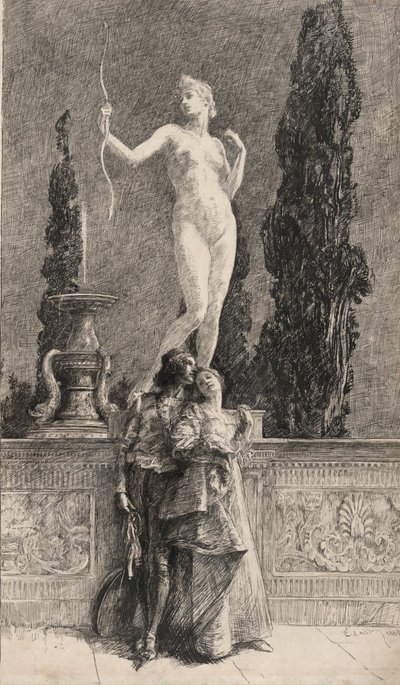 Lorenzo en Jessica: door Edwin Austin Abbey
