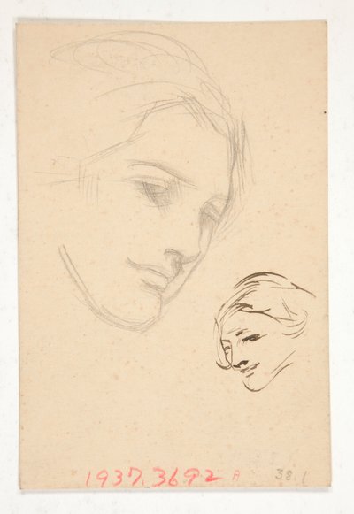 Portret van een niet-geïdentificeerde vrouw door Edwin Austin Abbey