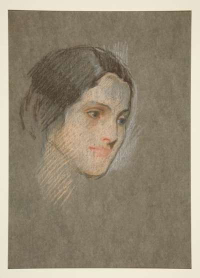 Portret van een niet-geïdentificeerde vrouw door Edwin Austin Abbey