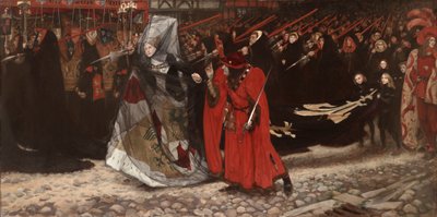 Richard, Hertog van Gloucester, en Lady Anne door Edwin Austin Abbey