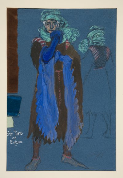 Six Piers of Exton, kostuumschets voor Henry Irving door Edwin Austin Abbey