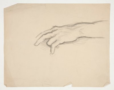 Schets van een hand door Edwin Austin Abbey
