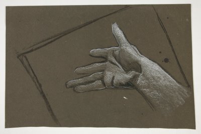 Schets van een hand door Edwin Austin Abbey