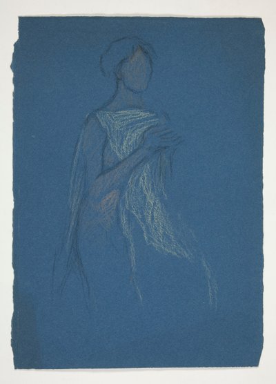 Schets van een vrouw - kostuumstudie voor een toneelstuk? door Edwin Austin Abbey