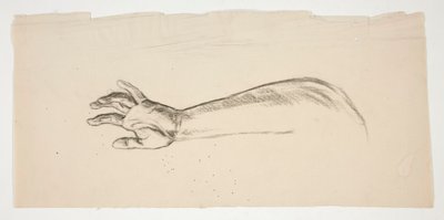Schets van een arm en hand door Edwin Austin Abbey