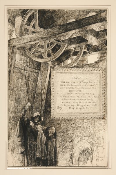 Lied, uit Act III, Scene ii, Koopman van Venetië door Edwin Austin Abbey