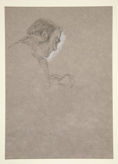 Studie. Aartsbisschop Temple Kroont Koning door Edwin Austin Abbey