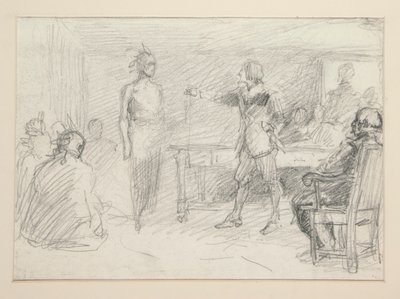 Studie voor door Edwin Austin Abbey