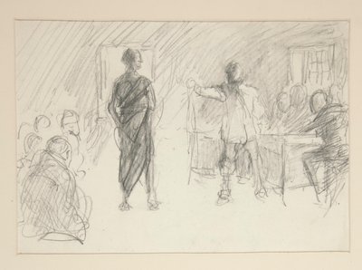 Studie voor door Edwin Austin Abbey