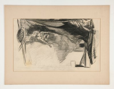 Studie voor door Edwin Austin Abbey