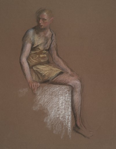 Studie voor door Edwin Austin Abbey