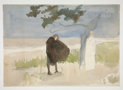 Studie voor door Edwin Austin Abbey