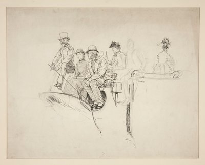 Studie voor door Edwin Austin Abbey