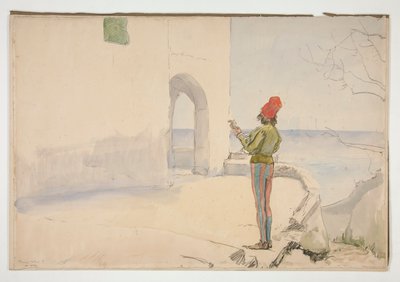 Studie voor door Edwin Austin Abbey