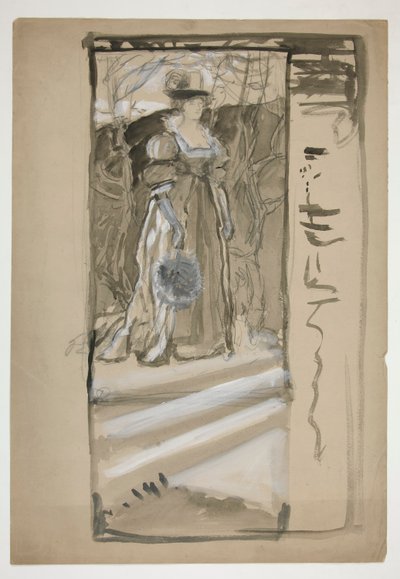 Studie voor door Edwin Austin Abbey