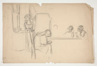 Studie voor door Edwin Austin Abbey