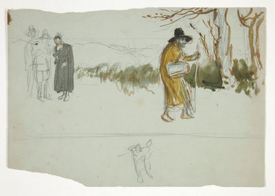 Studie voor door Edwin Austin Abbey