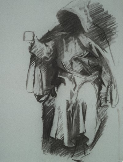 Studie voor door Edwin Austin Abbey