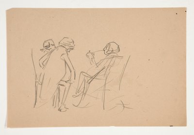 Studie voor illustratie voor Oliver Goldsmith door Edwin Austin Abbey