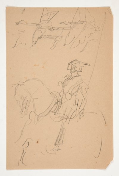 Studie voor Columbus in de Nieuwe Wereld(?) door Edwin Austin Abbey