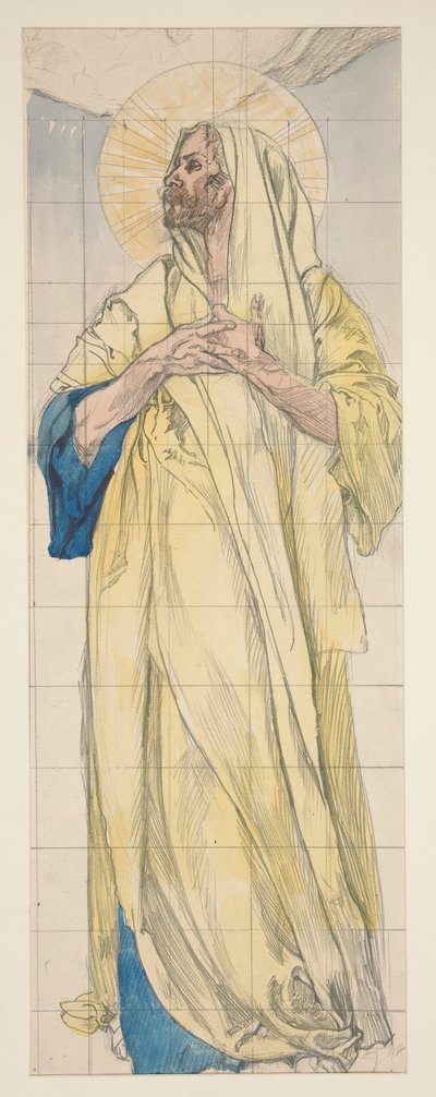 Studie voor Louis Comfort Tiffany door Edwin Austin Abbey