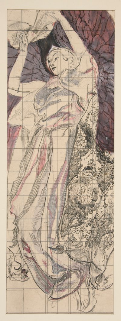 Studie voor Louis Comfort Tiffany door Edwin Austin Abbey