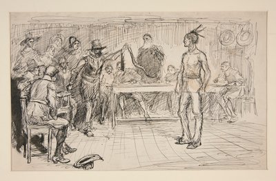 Studie voor Miles Standish door Edwin Austin Abbey