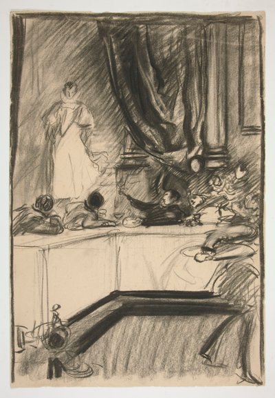 Studie voor Petruchio en Katharina door Edwin Austin Abbey