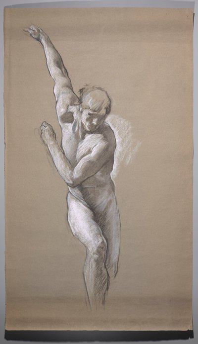 Studie voor Wetenschap die de schatten van de aarde ontdekt door Edwin Austin Abbey