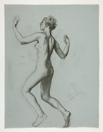 Studie voor figuur van 10 uur door Edwin Austin Abbey